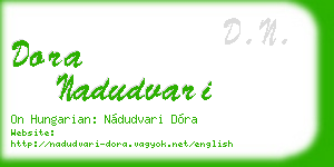 dora nadudvari business card